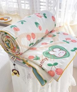 2m x 2m2 cherry cotton blanket