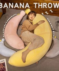 Soft Banana Shaped Long Body Pillow