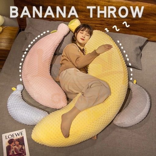 Soft Banana Shaped Long Body Pillow